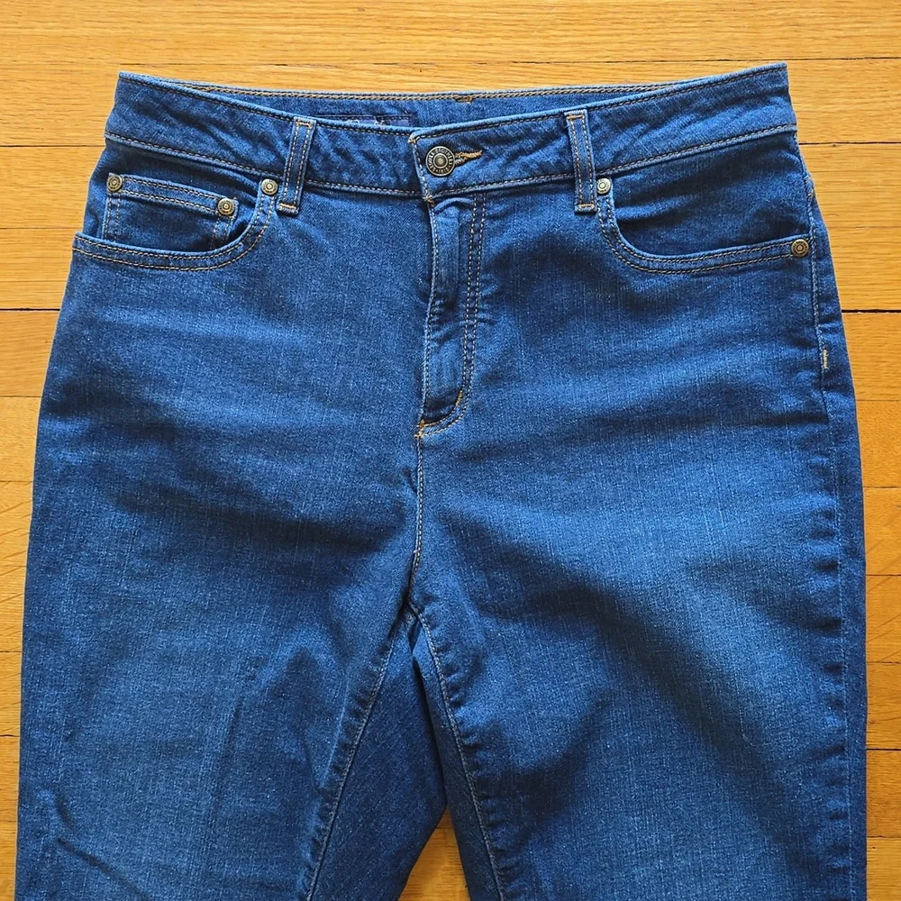 NWOT, Brooks Brothers, Straight Leg Dark Wash Jeans, Women's 10 - Picture 3 of 15